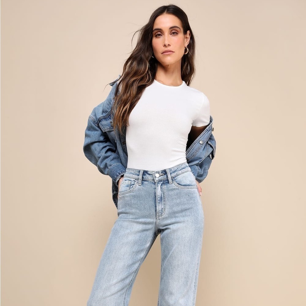 LULU’S Kinship Ivory Ribbed Bodysuit